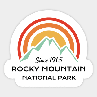 Rocky Mountains National Park Retro Sticker